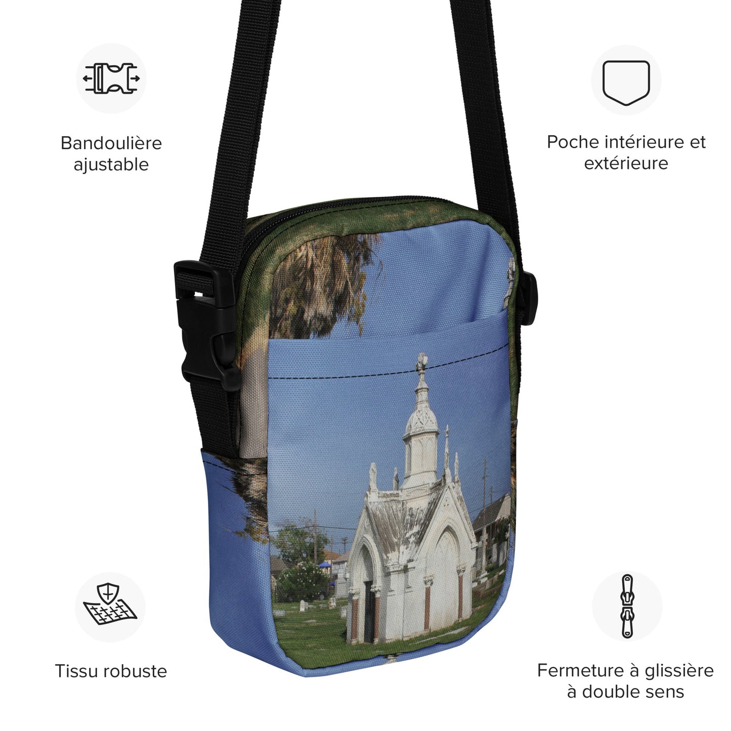 Galveston Old City Cemetery Haunted Halloween Crossbody bagCUT-SEWMade In Galveston