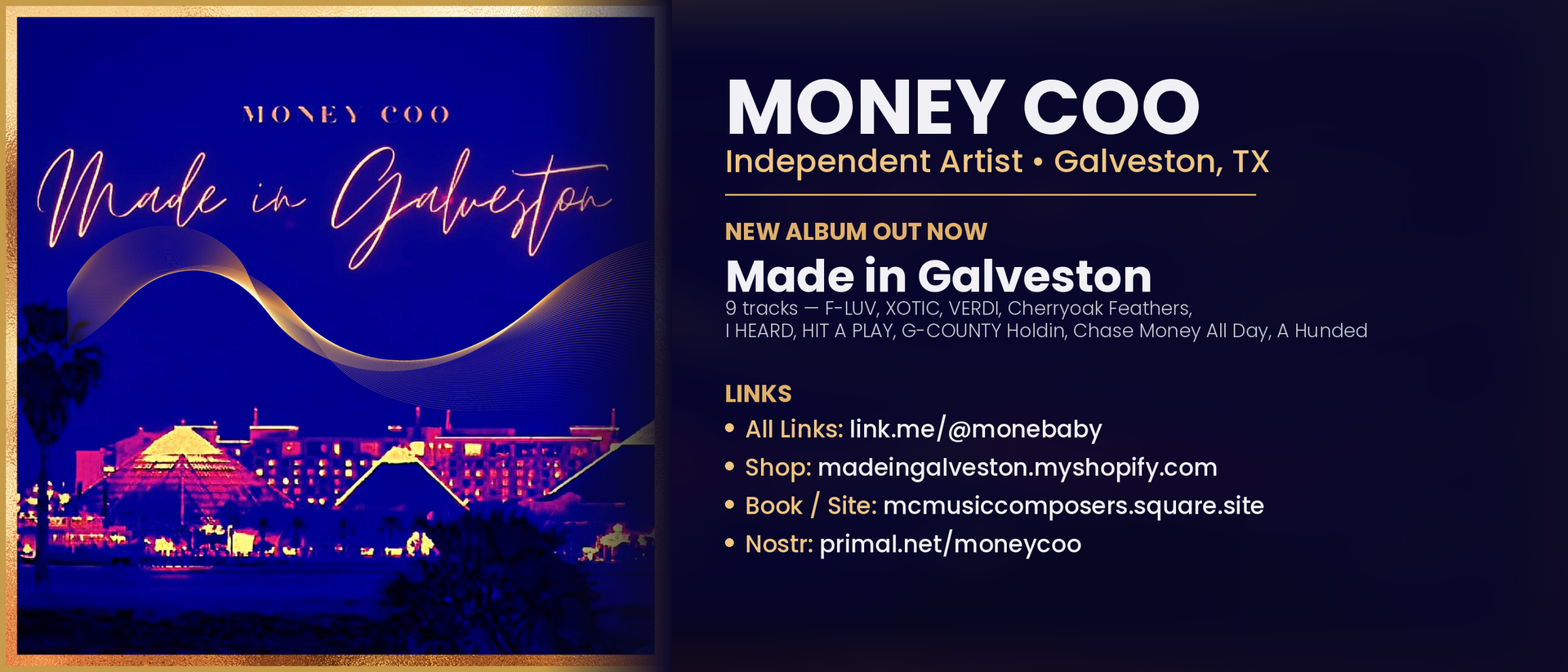Load video: Made In Galveston Gulf Coast music and lifestyle video from Galveston, Texas