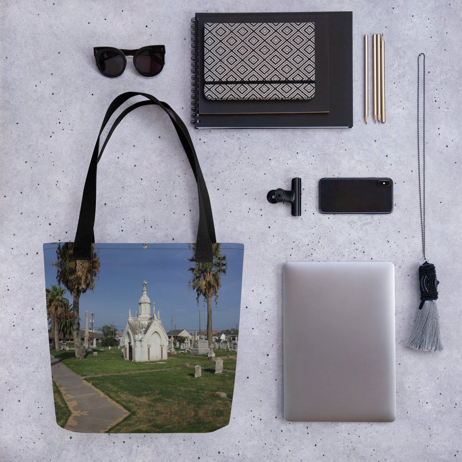 Galveston Old City Cemetery Haunted Halloween Tote bagCUT-SEWMade In Galveston