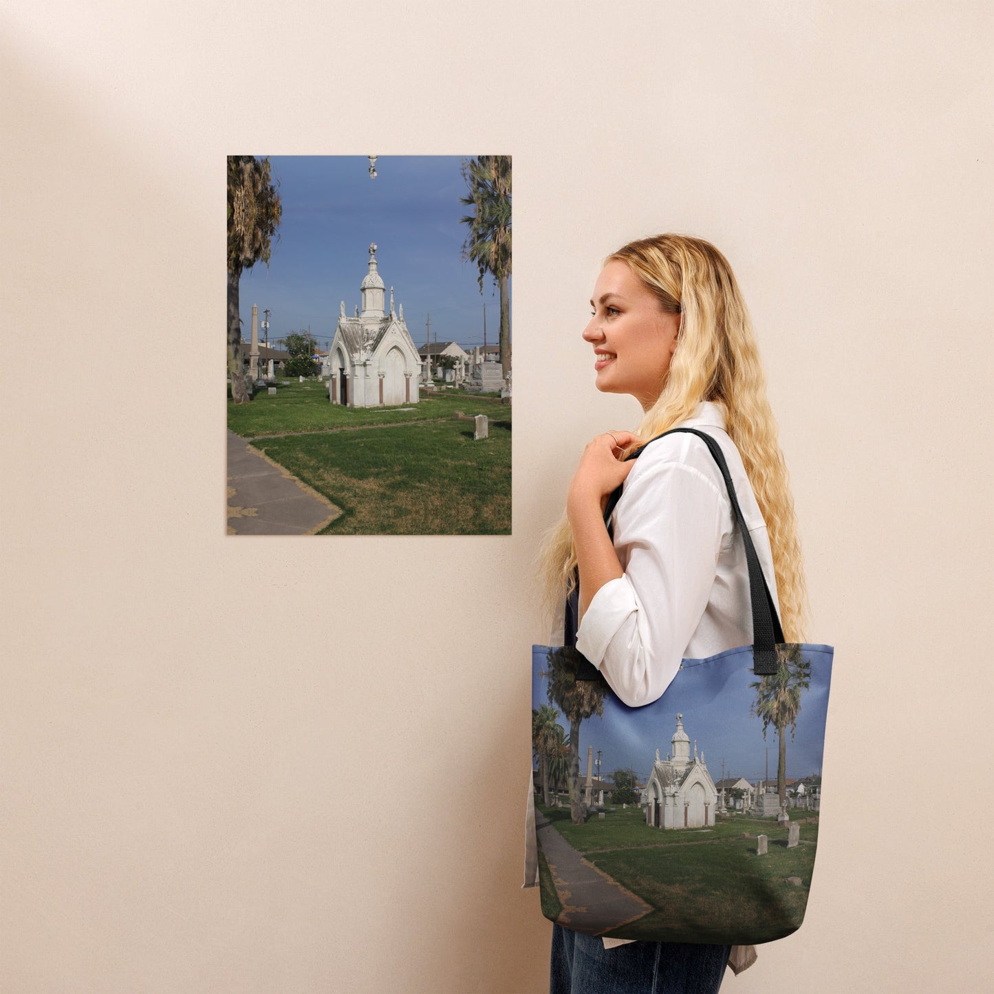 Galveston Old City Cemetery Haunted Halloween Tote bagCUT-SEWMade In Galveston