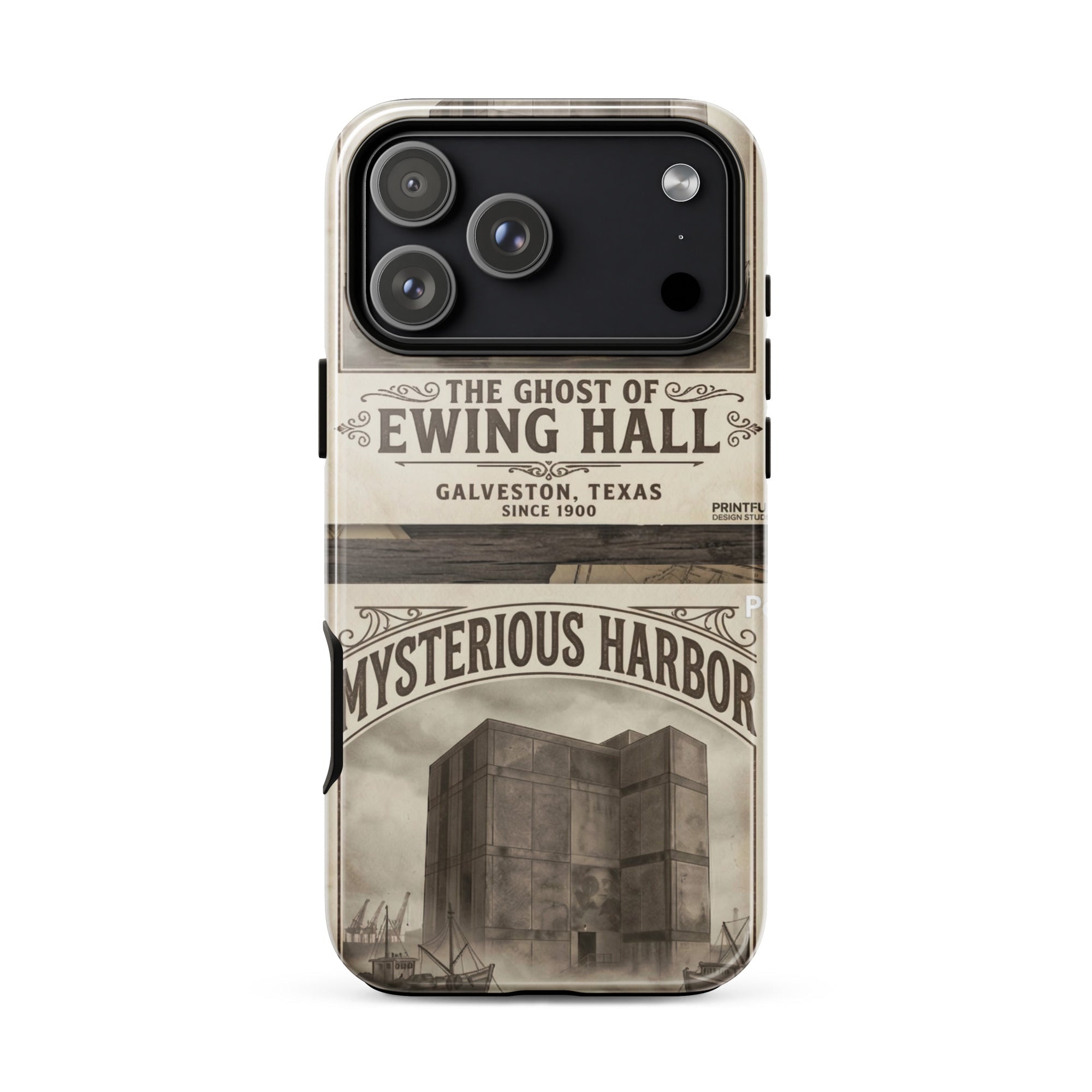 Ghost of Ewing Hall Halloween Tough Case for iPhone® - Made In Galveston