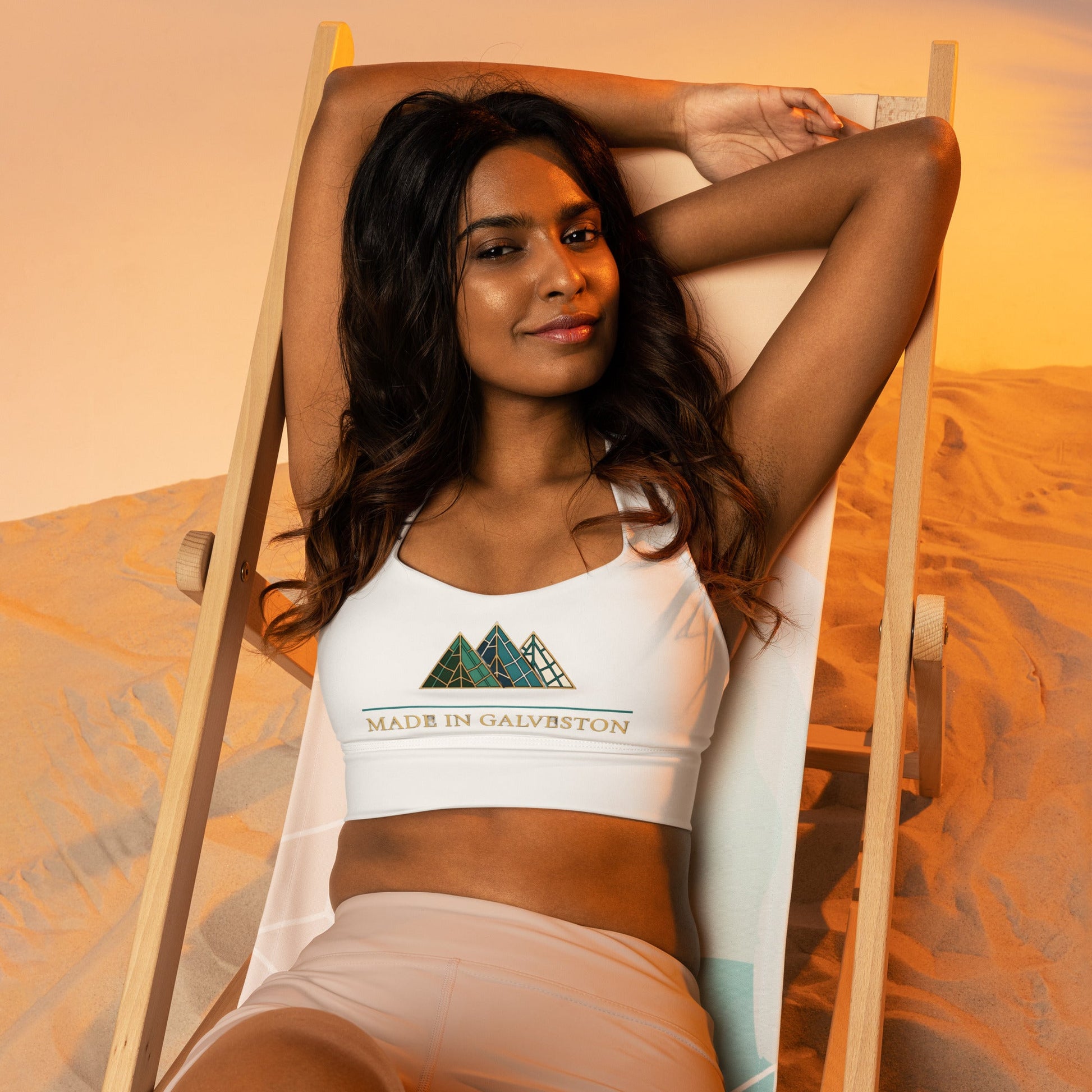 Made in Galveston Recycled Longline Sports BraMade In Galveston