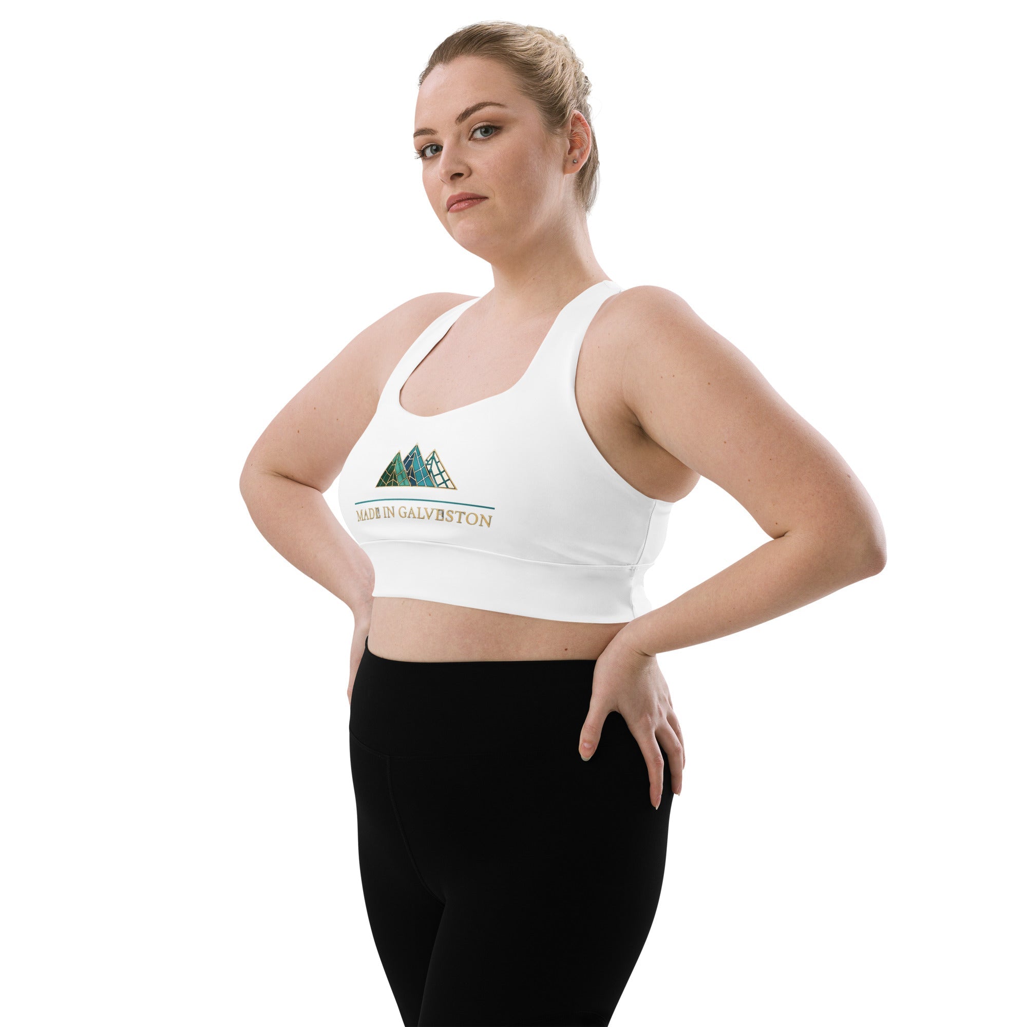 Made in Galveston Recycled Longline Sports Bra - Made In Galveston