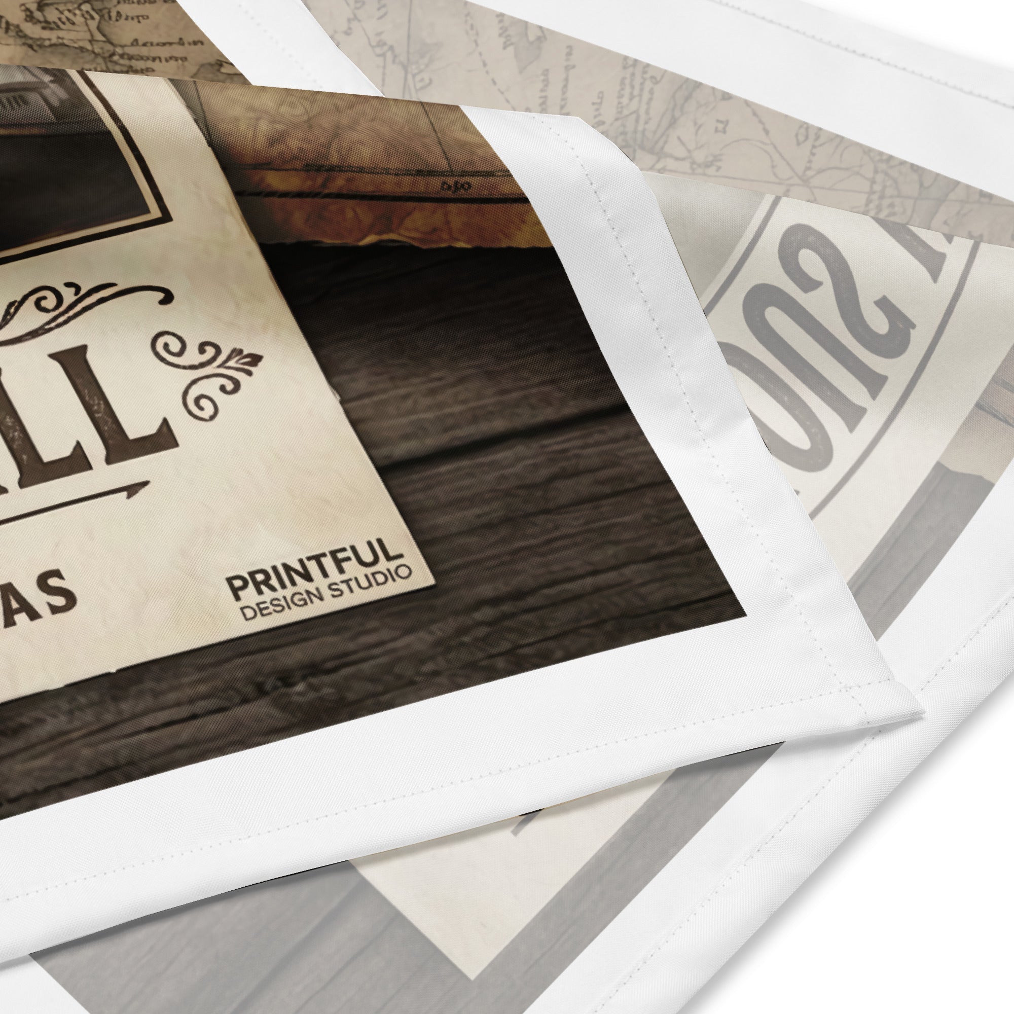 Phantom Face of Ewing Hall Halloween All-over print bandana - Made In Galveston