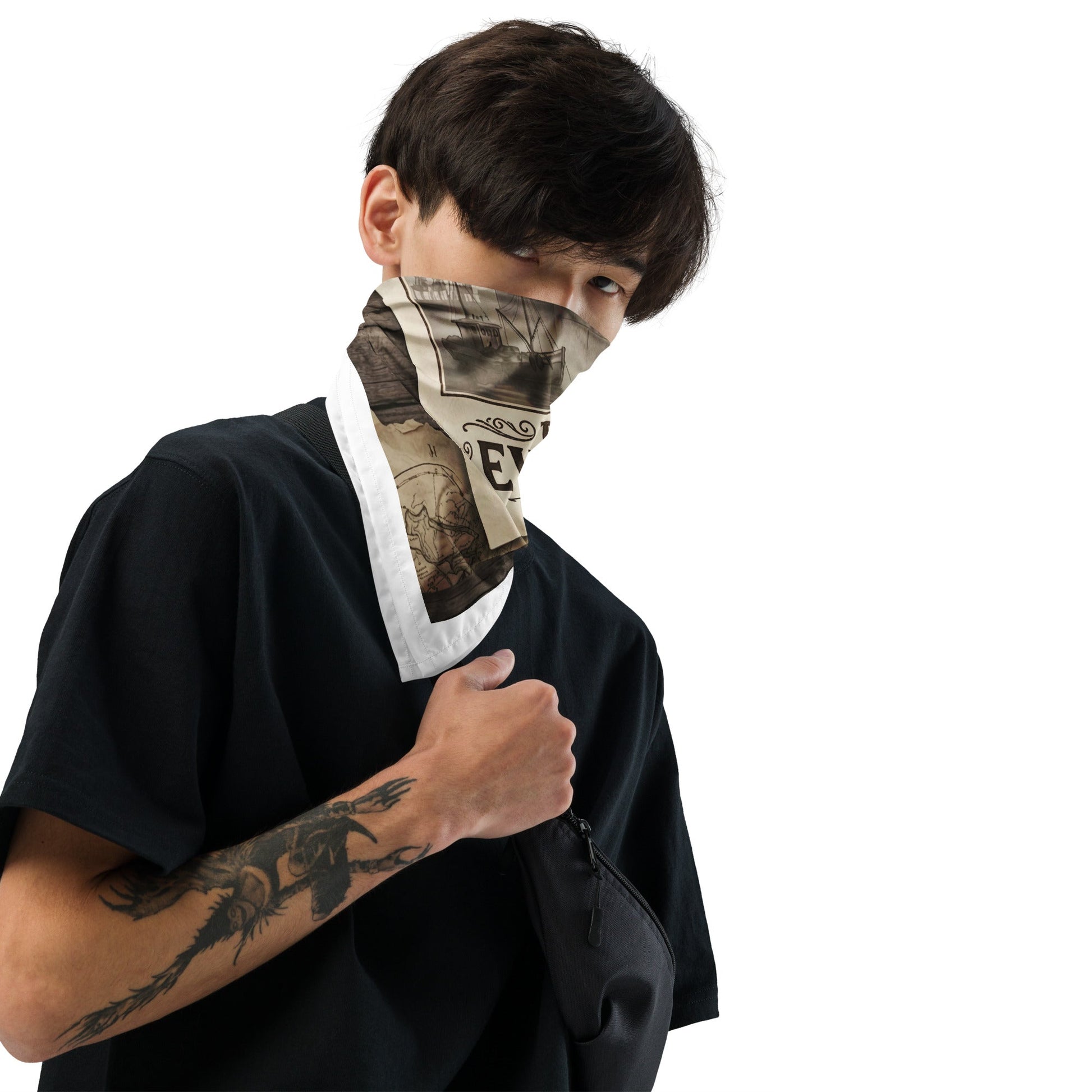 Phantom Face of Ewing Hall Halloween All-over print bandanaAccessoriesMade In Galveston