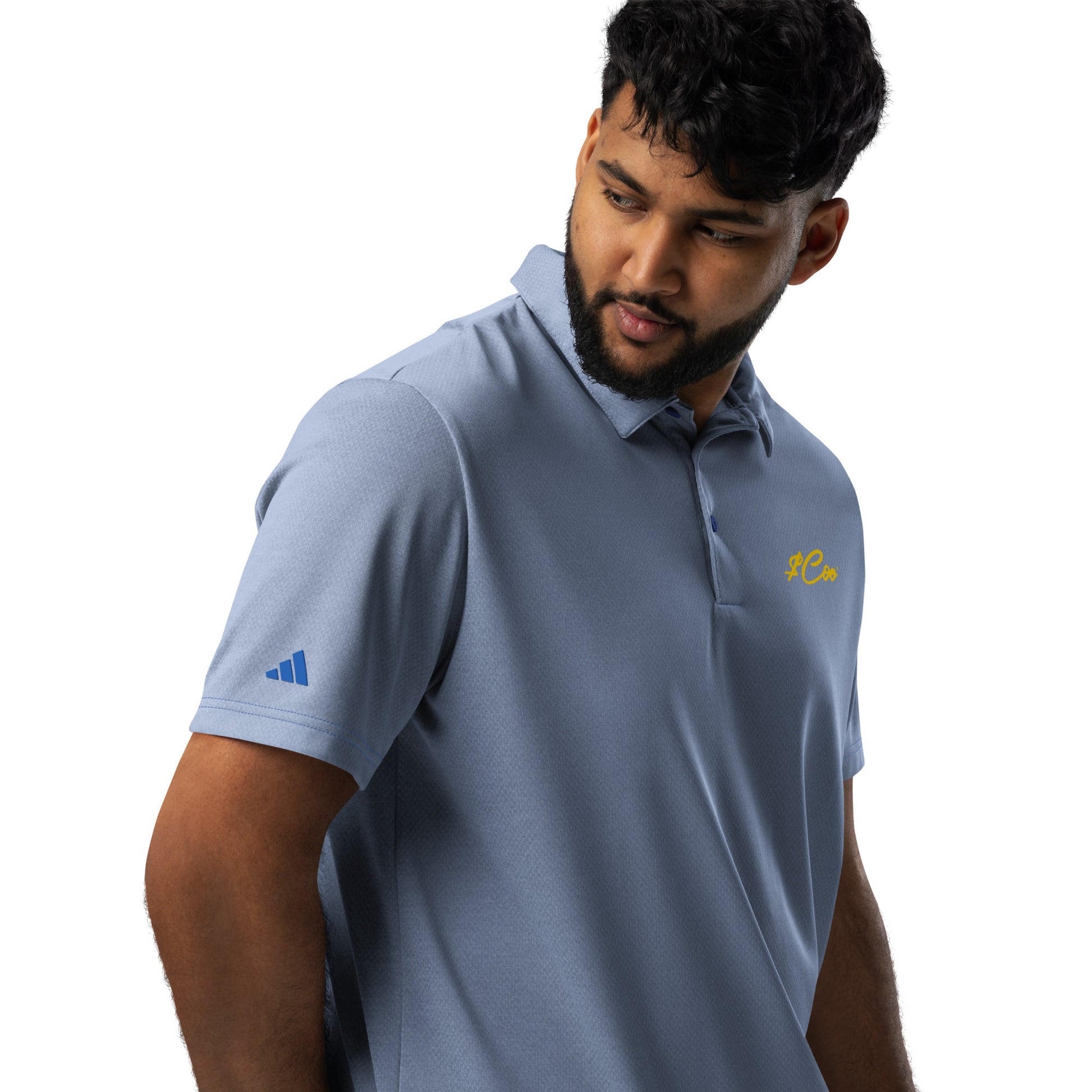 Signature Money Coo adidas space-dyed poloDTFILMMade In Galveston