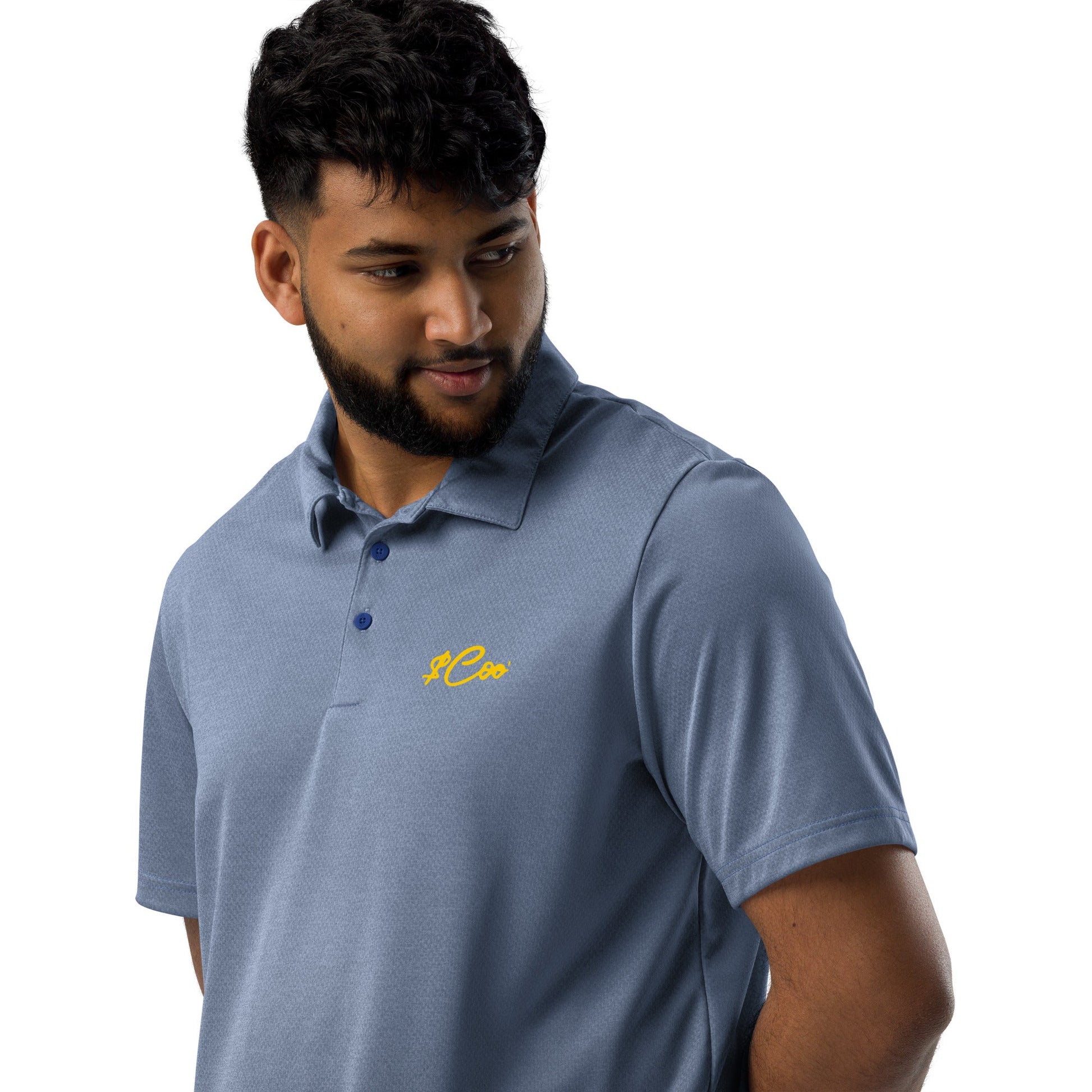 Signature Money Coo adidas space-dyed poloDTFILMMade In Galveston