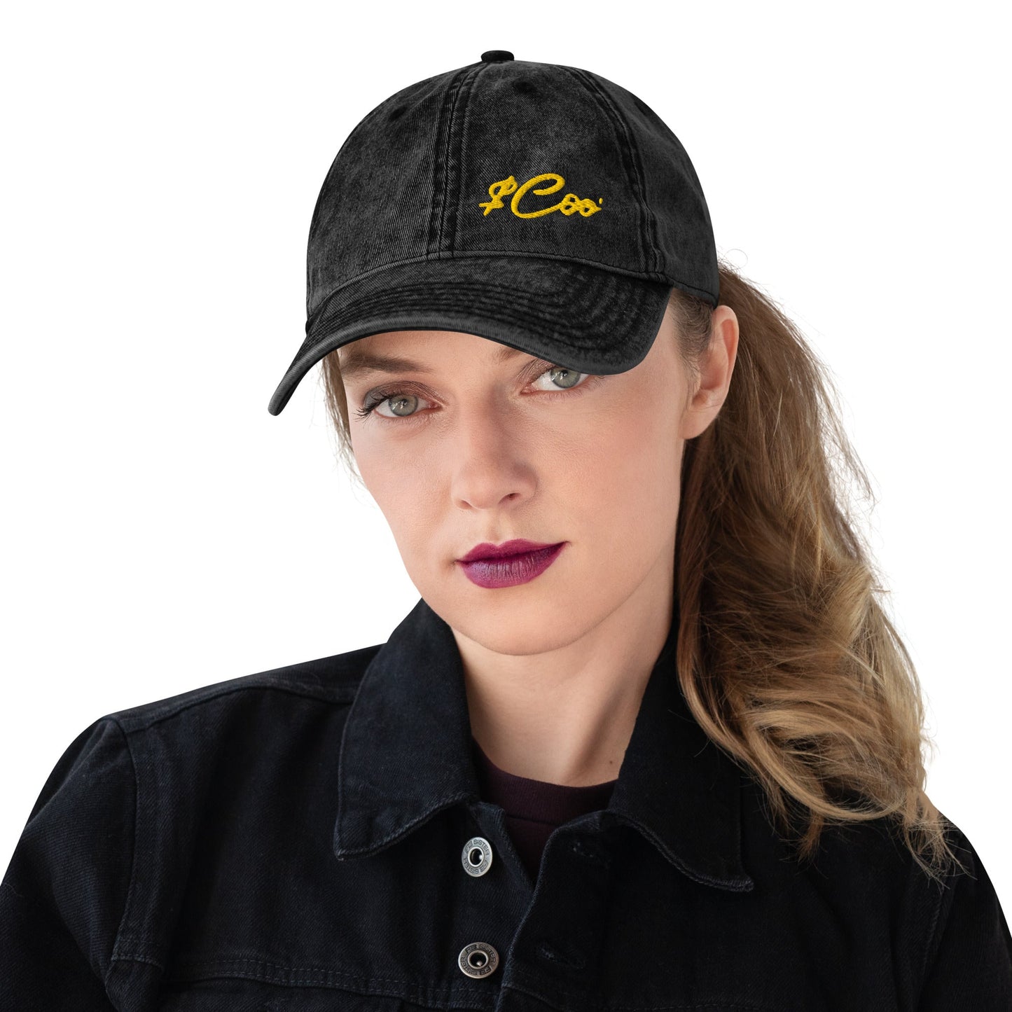 Signature Money Coo Vintage Cotton Twill CapAccessoriesMade In Galveston