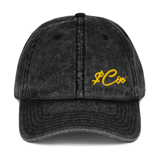 Signature Money Coo Vintage Cotton Twill CapAccessoriesMade In Galveston